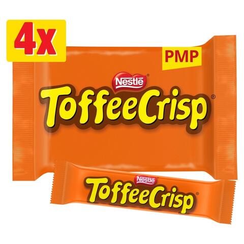 Toffee Crisp Bar 4 Pack Multipack 124g 1x14