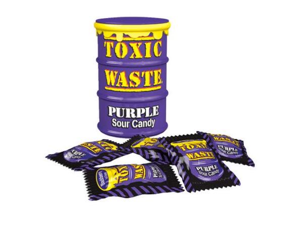 Toxic Waste Purple Drum Extreme Sour Candy 42 g 1x12 
