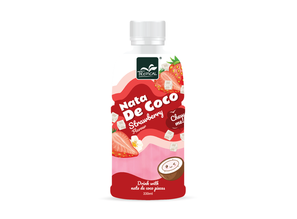 Tropical Nata de Coco Strawberry 330ml 1x12 