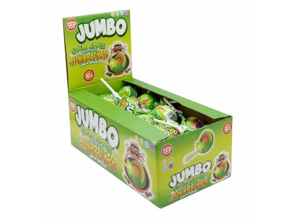 Zed Sour Apple Jumbo Jawbreaker Pop 33g 1x40 
