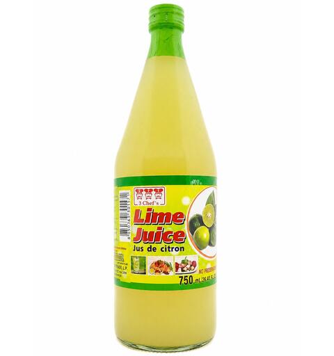 3 CHEFS Lime juice 12x750ml