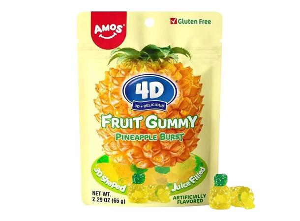 Amos 4D Fruit Pineapple 65g 1x12 