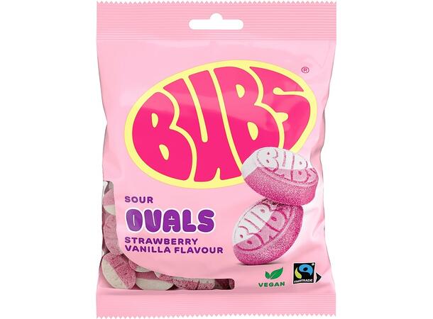 BUBS Ovals Strawberry & Vanilla 90g 1x12 