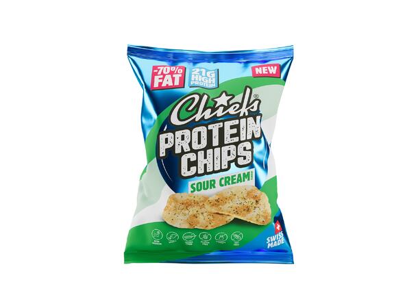 Chiefs Protein Chips Sour Cream 80g 1x12 