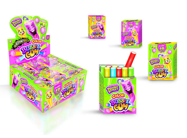 Color Bubble Gum + Powder Effect 35g 1x18 