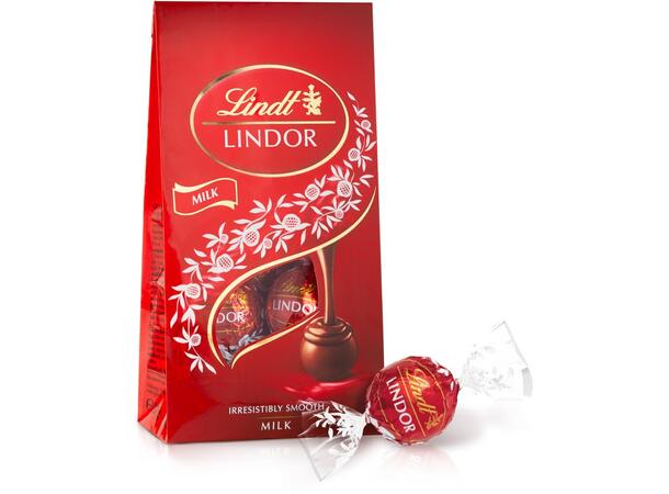 Lindt LINDOR Mjölkchoklad Påse 137g 1x12 
