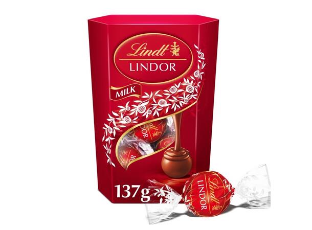 Lindt Lindor Milk Chocolate Truffles Box 137g 
