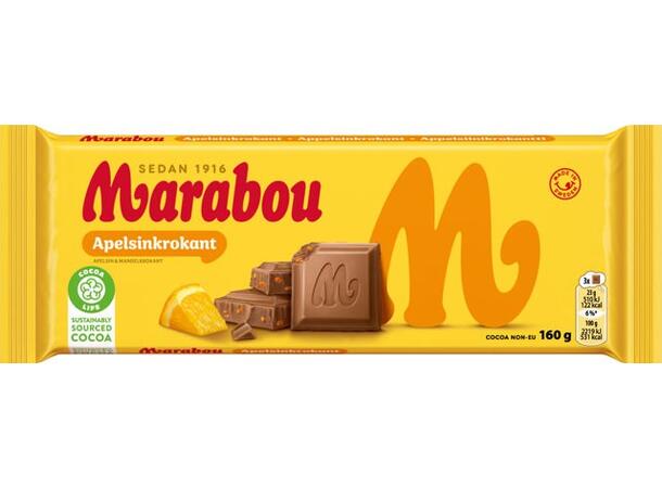 Marabou Apelsinkrokant 160g 1x15 