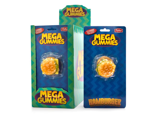 Mega Gummies - Hamburger (120g) - 6 pcs./display 