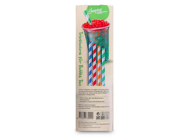 Multicolored Paper straws individually wrapped 72 bags of 10 pcs 