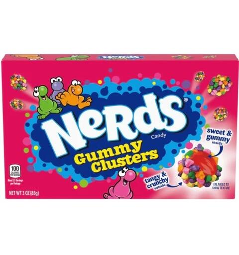 Nerds Gummy Clusters Rainbow Box 85g Theater Box 1x12 3oz