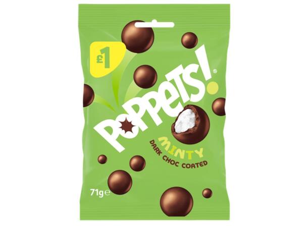 POPPETS MINT TREAT BAG £1 PMP 1x12 71 g 