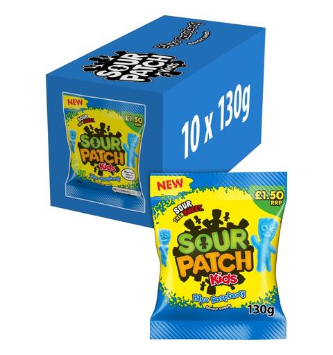 Sour Patch Kids Blue Raspberry Candy 130g 1x10