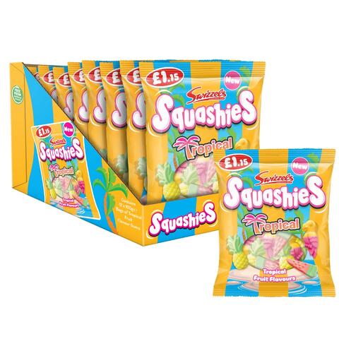 Swizzels Squashies Tropical Flavour Gums 100g 1x12