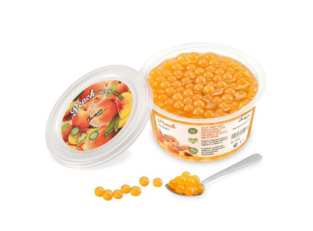 450gr cups Fruit pearls Peach 1x12 