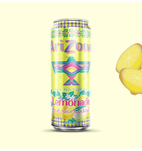 Arizona Lemonade Fruit Juice Cocktail 650ml - 24 cans / 22 oz