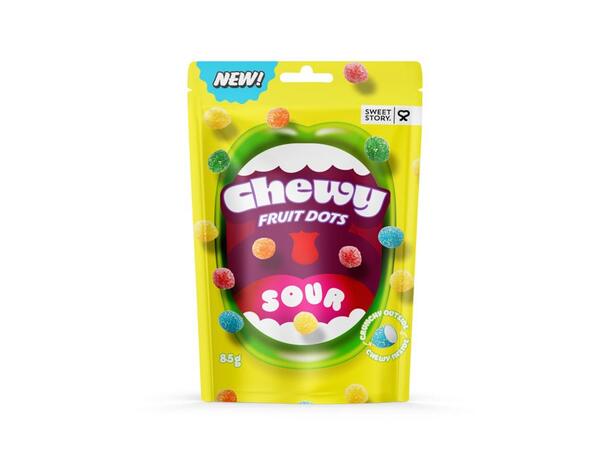 Chewy Fruit Dots Sour 85g 1x24 