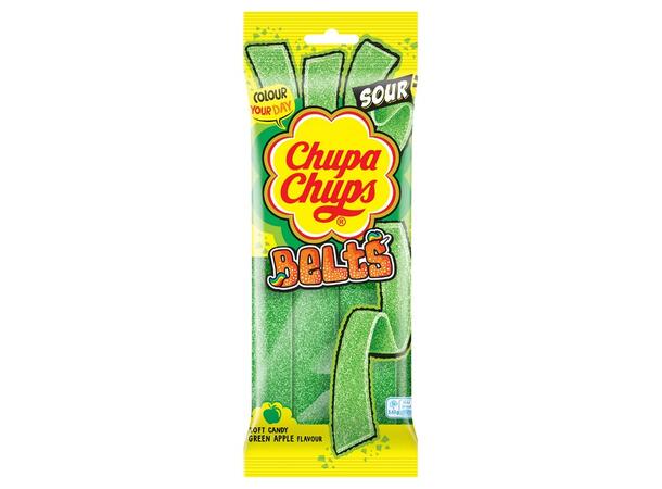 Chupa Chups Sour Apple Belts Pack 90g 1x18 