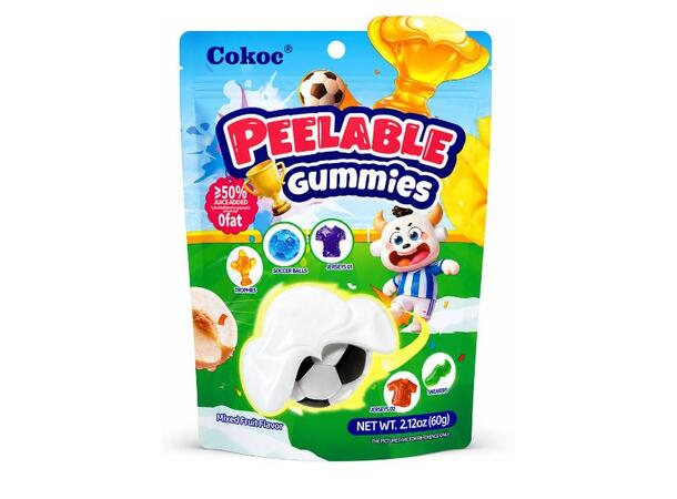 Cokoc Peelable Gummies Football 60g 1x25 