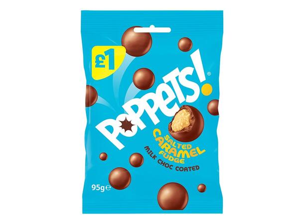 POPPETS SALTED CARAMEL TREAT BAG £1 PMP 1x12 71 g 