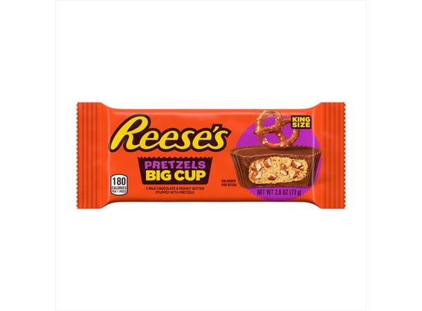 REESE'S  Peanut Butter Big Cup Stuffed With Pretzels KingSize Bar, 2.6 oz 1x16 