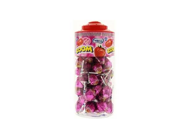 STRAWBERRY ZOOM LOLLIES 1X50 