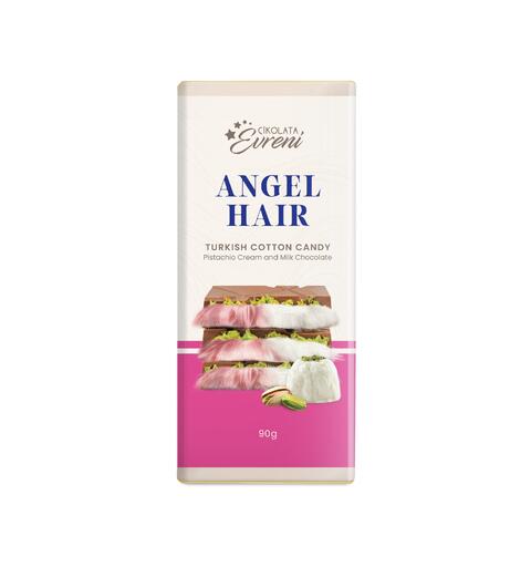 Angel Hair Cotton Candy Pistachio Cream and Milk Chocolate 90 g 1x10