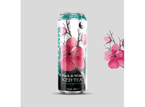 Arizona Black & White Iced Tea - 24 cans / 22 oz 