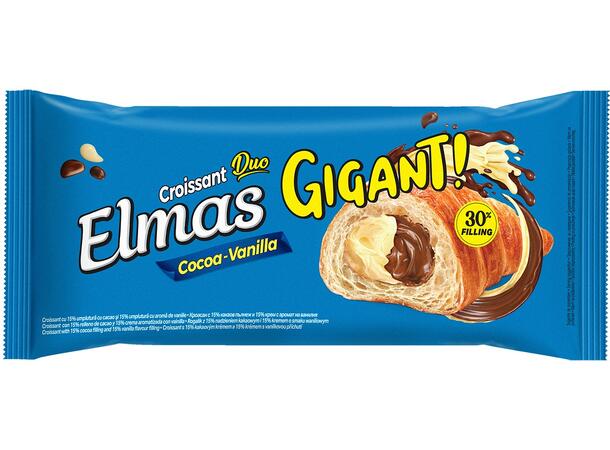 Croissant Elmas Gigant Cocoa- Vanilla 160G 1X12 