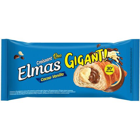 Croissant Elmas Gigant Cocoa- Vanilla 160G 1X12