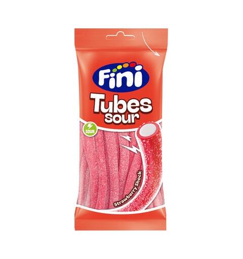 Fini Sour Tubes Jordgubb 75g 1x12
