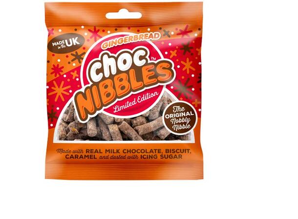 GINGERBREAD CHOC NIBBLES BAG 150G 1x12 