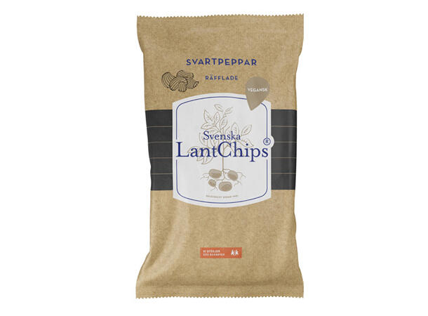 LantChips Svartpeppar Räfflade 10 x 200g 