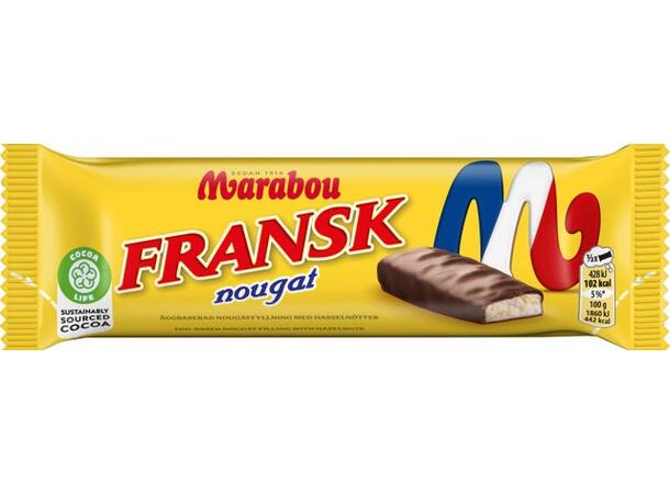 Marabou Fransk Nougat Dubbel 46g 1x24 