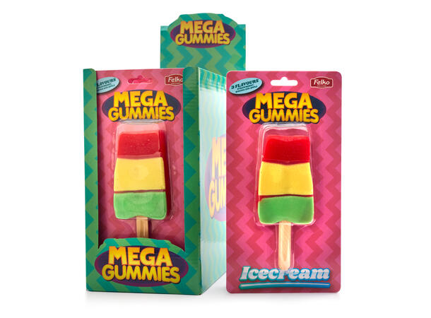 Mega Gummies - Ice Cream (120g) - 17 pcs./display 