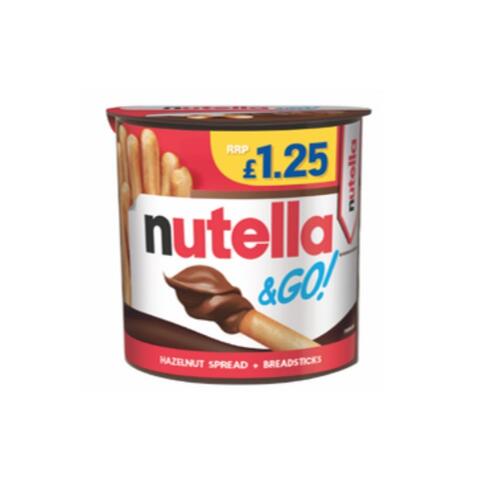 Nutella &amp; Go! Hazelnut Chocolate Spread and Breadsticks Pot 48g 1x12