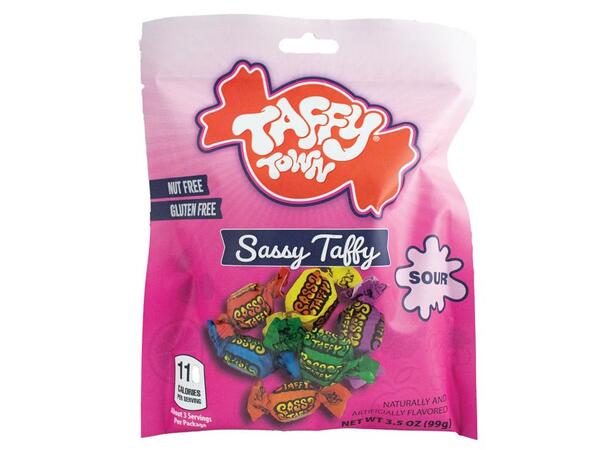 Taffy Town Sassy Sour Fruits Taffy 99g 1x12 