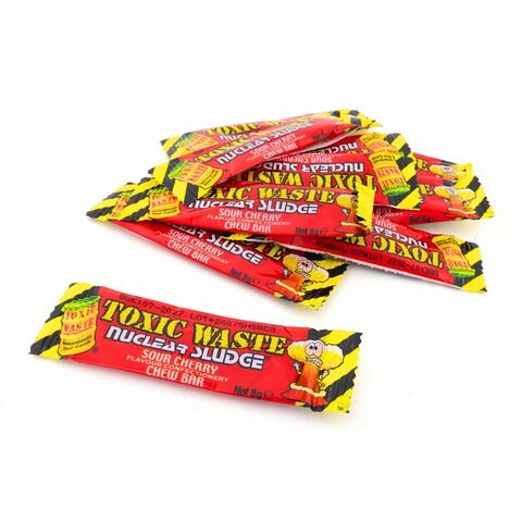 Toxic Waste Nuclear Sludge Cherry Mini Chew Bars Bag 3kg