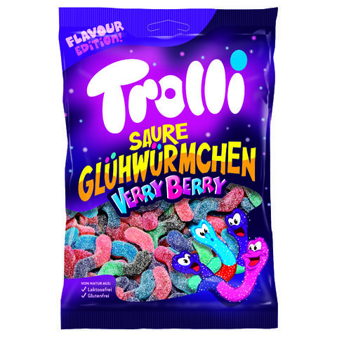 Trolli Sour Glowworm Very Berry 18x200g