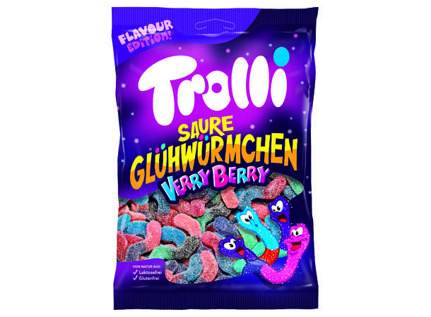 Trolli Sour glowworm very berry 18x200g 