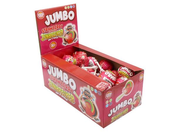 Zed Candy Zed Strawberry Jumbo Jawbreaker Pop 33g 1x40 
