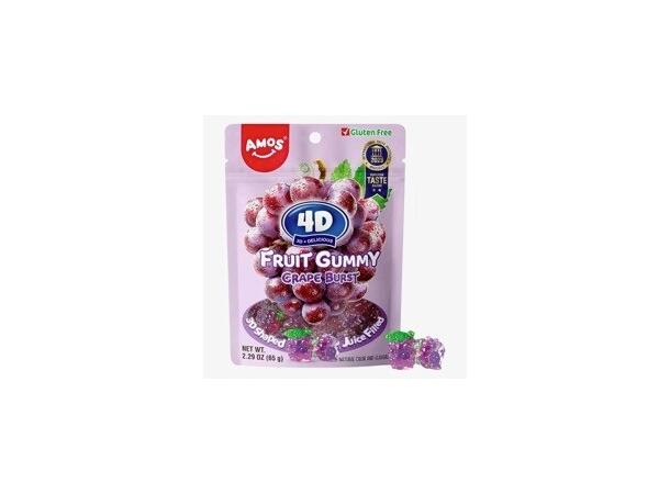 Amos 4D Fruit Gummy Grape Burst 65g 1x24 