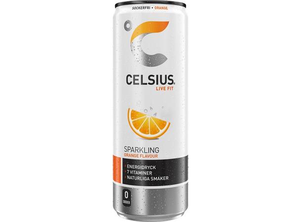 Celsius Orange 355ml 1x24 Sukkerfri 