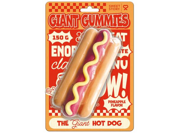 Giant Gummy Hotdog 150g 1x12 