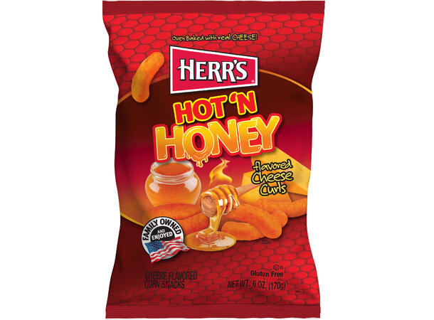 Herr's Hot'n Honey Cheese Curl 170G 1X12 