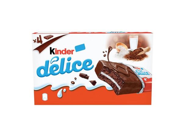 Kinder Delice Cake Bars 4 Pack 156g 1X6 