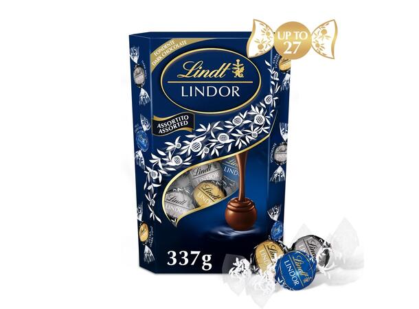 LINDT LINDOR ASSORTED DARK CORNET 1x1 337 g 