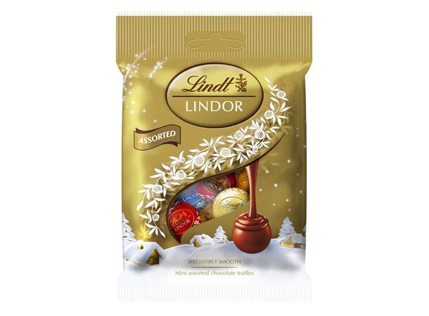 LINDT MINI ASSORTED TRUFFLE BAG 80G 1x16 