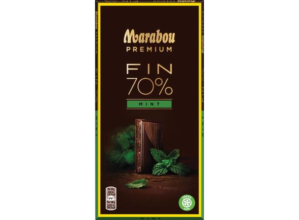 Marabou Premium Fin 70% Mint 100g 1x20 
