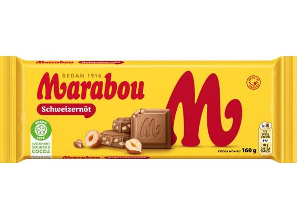 Marabou Schweizernöt 160g 1x15 